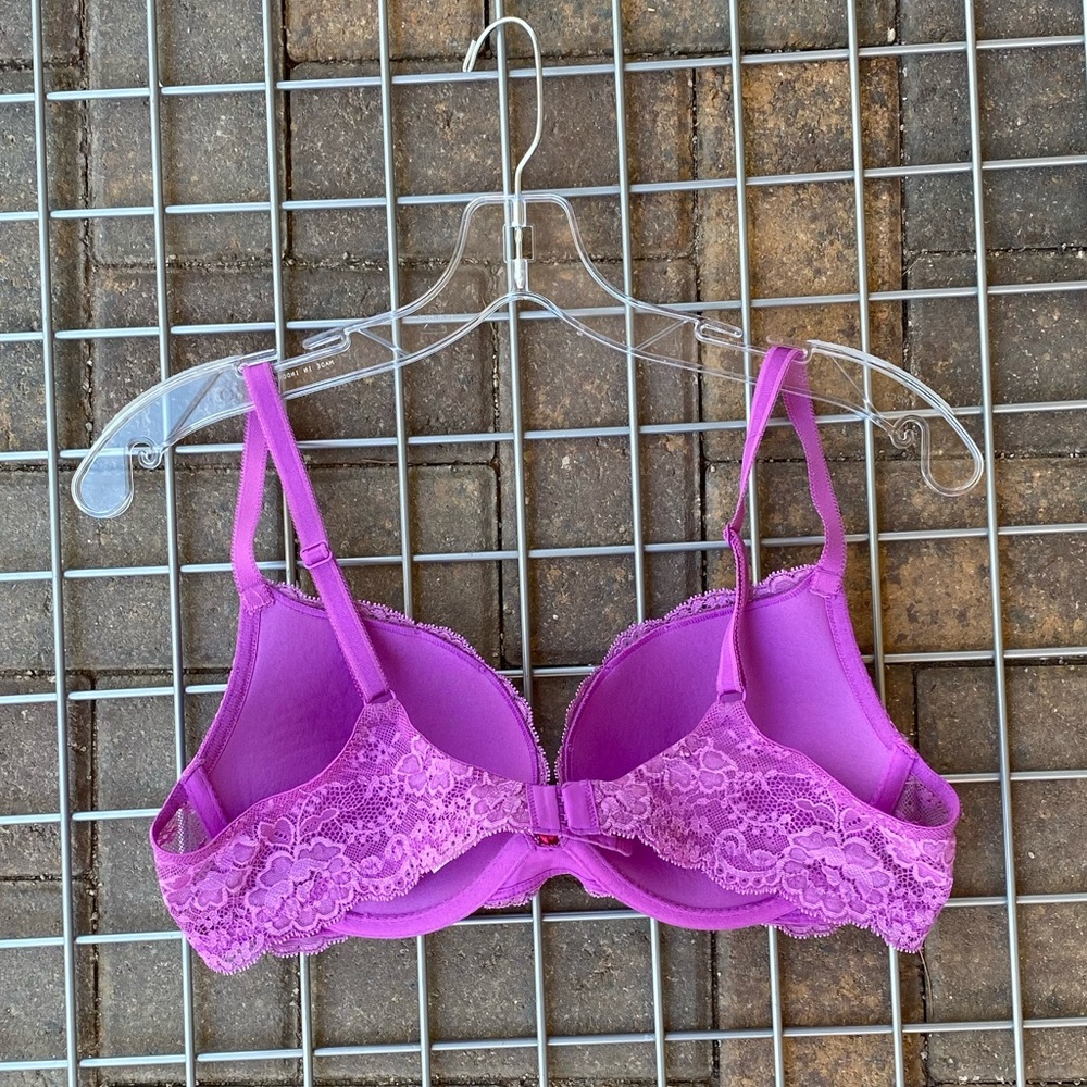 Plus Size 38B Lace Dream Angels Padded Push Up Bra - Picture 2 of 3